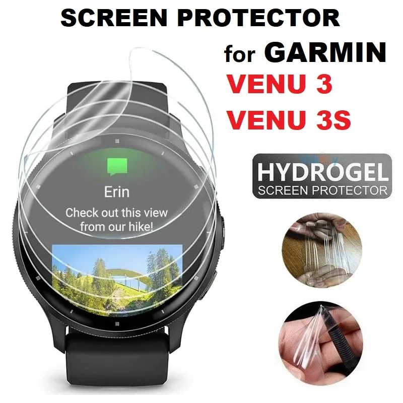 1-5 pièces Films Hydrogel pour Garmin Venu 3/3s Film souple haute définition protecteur d'écran housse de protection pour Garmin Venu 3S Venu3