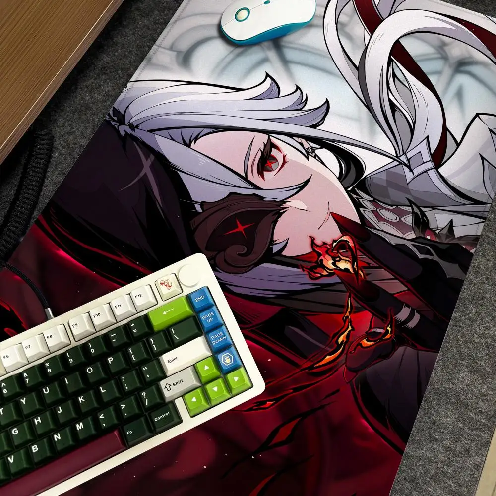 Mauspad Xxl Computer Impact Große Größe Arlecchino Rutschfeste Gamer Genshin Tastatur 90x40cm Game Art Design HD Schreibtischunterlage