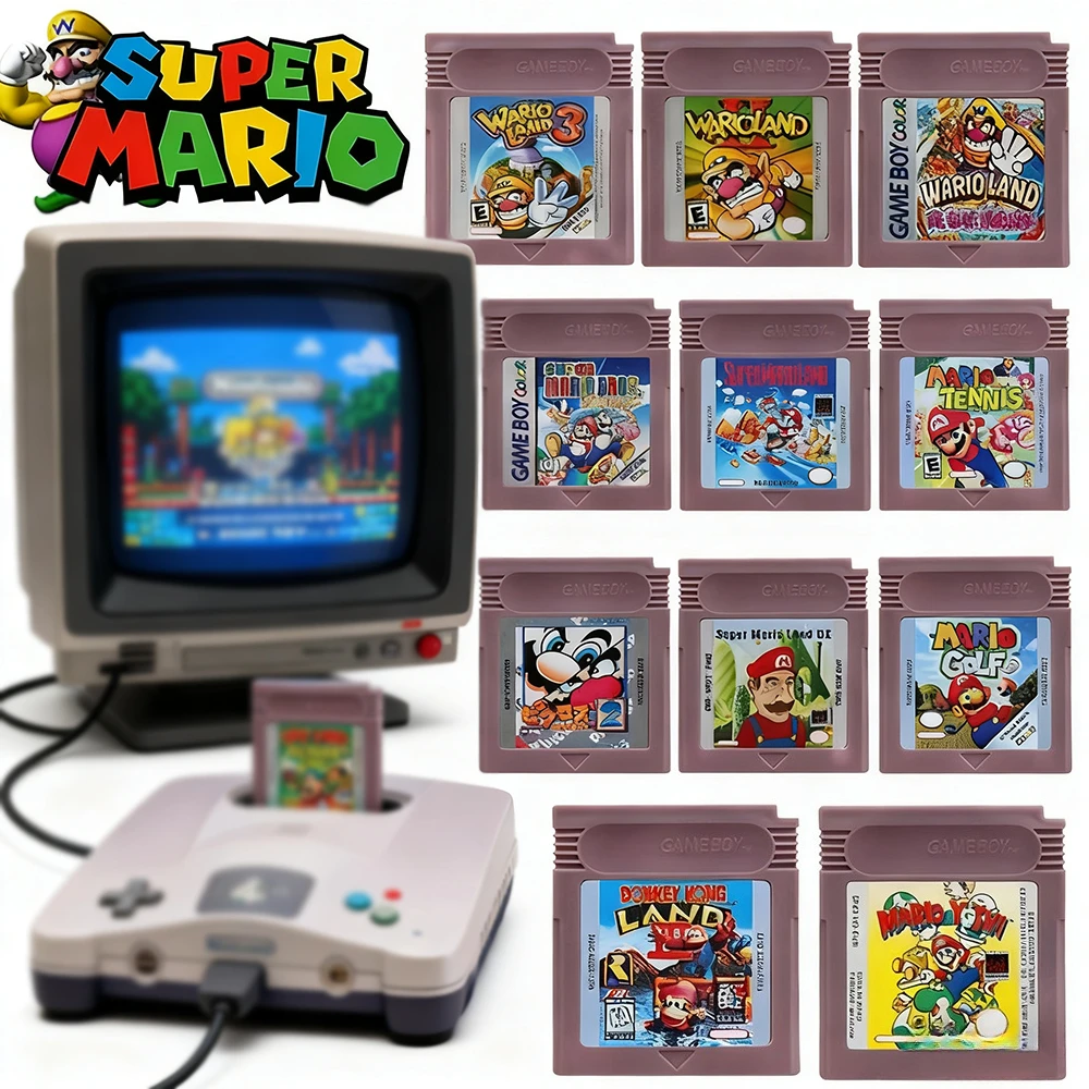 GBC Game Cartridge 16 Bit Video Game Console Card Mario Bros. Deluxe USA for GBC/GBA