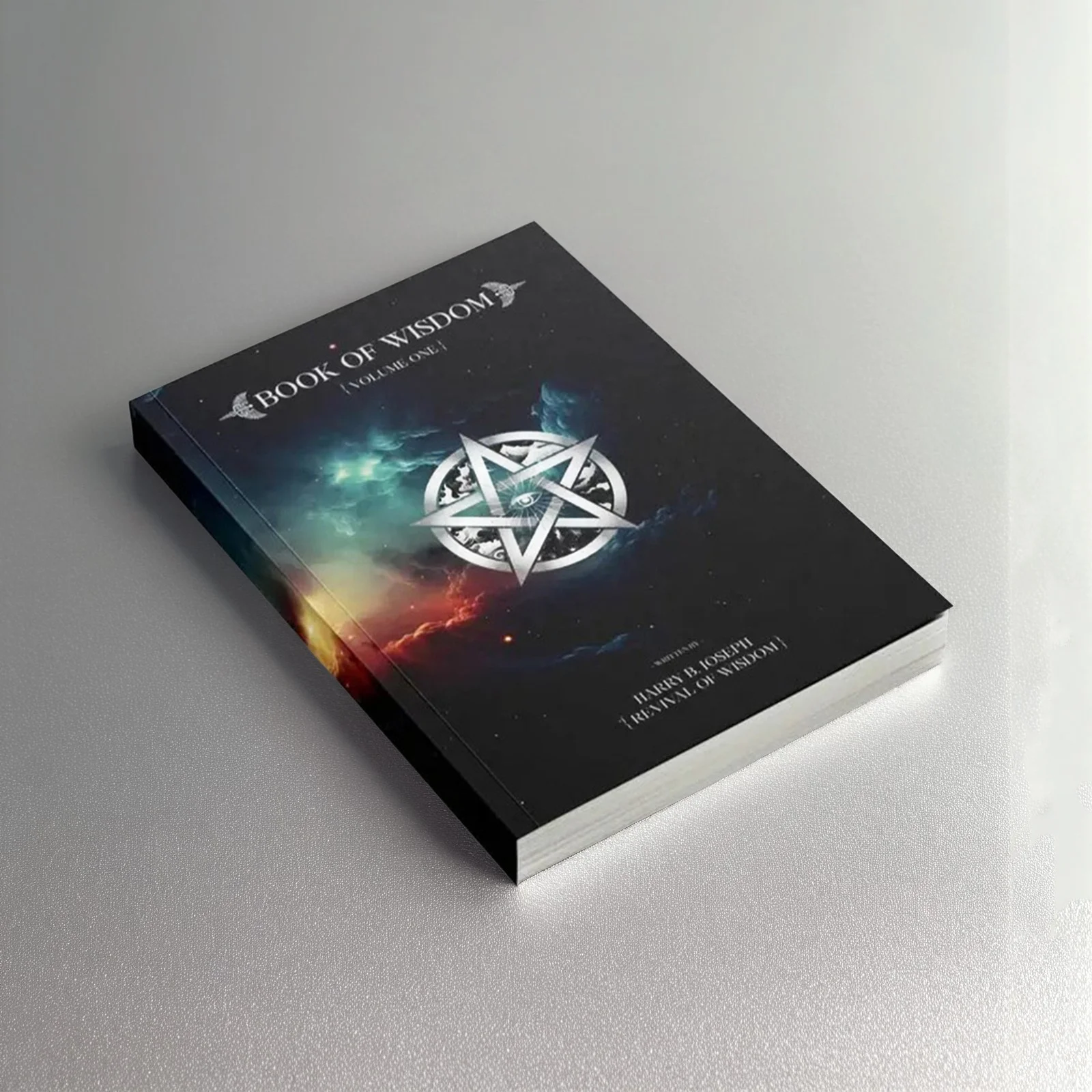 Buch der Weisheit mit bunten Seiten, philosophisches Lebensführungsnotizbuch für Selbstreflexion und Meditation Image