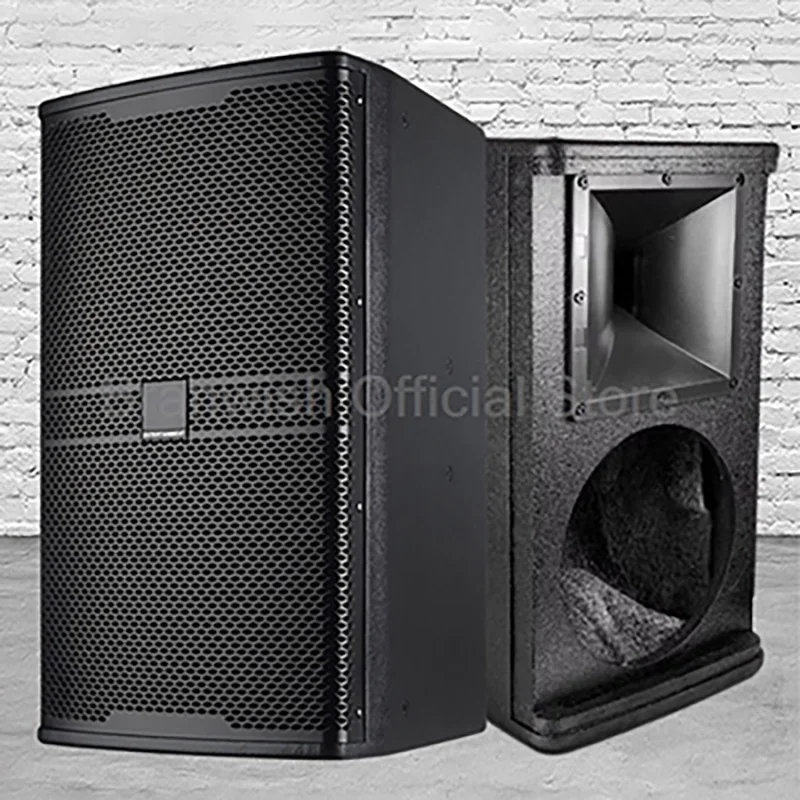 10/12 Zoll Vollbereichs-Passivlautsprecher Holz-Soundbox 95 dB Empfindlichkeit Audio 8 Ohm XLR-Eingang 50 Hz bis 20 kHz für Bühnenhaus KTV Image