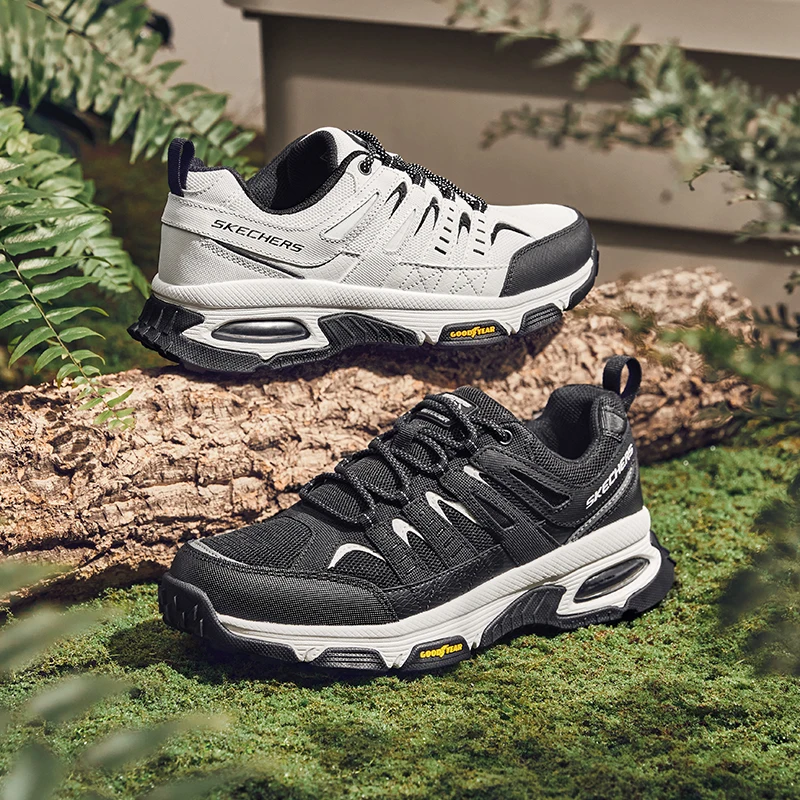 Skechers Herrenschuhe, Outdoor-Sportschuhe, bequem, atmungsaktiv, rutschfest, verschleißfest, Luftpolster, Wander- und Trekking-Sneaker