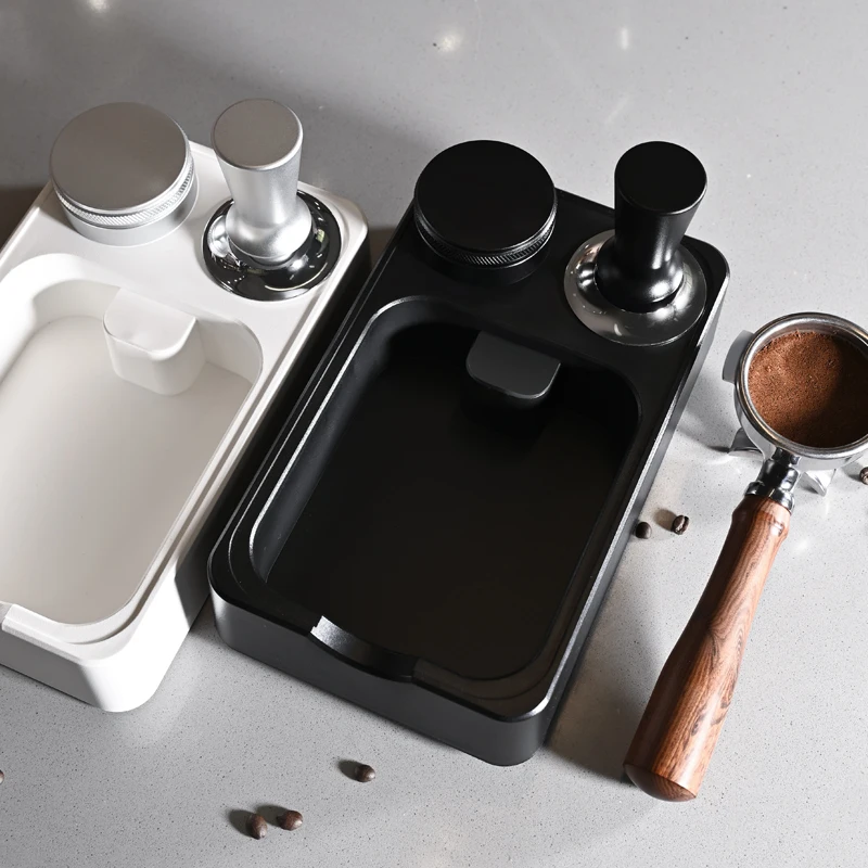 Kaffee Tamping Station Siebträger Halter Stehen Matte ABS 51mm 54mm 58mm Für Delonghi Breville Barista Werkzeuge espresso Zubehör Image