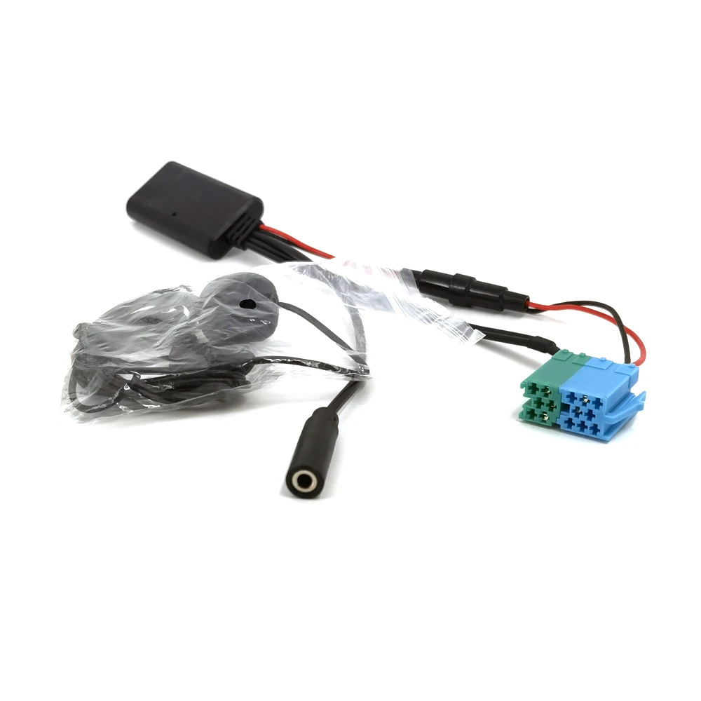 Biurlink Bluetooth Audio Musik Adapter ISO 6Pin 8Pin AUX-IN Auto Stereo Telefon Anruf Freisprecheinrichtung Renault Radio Updatelist Kompatibel Image