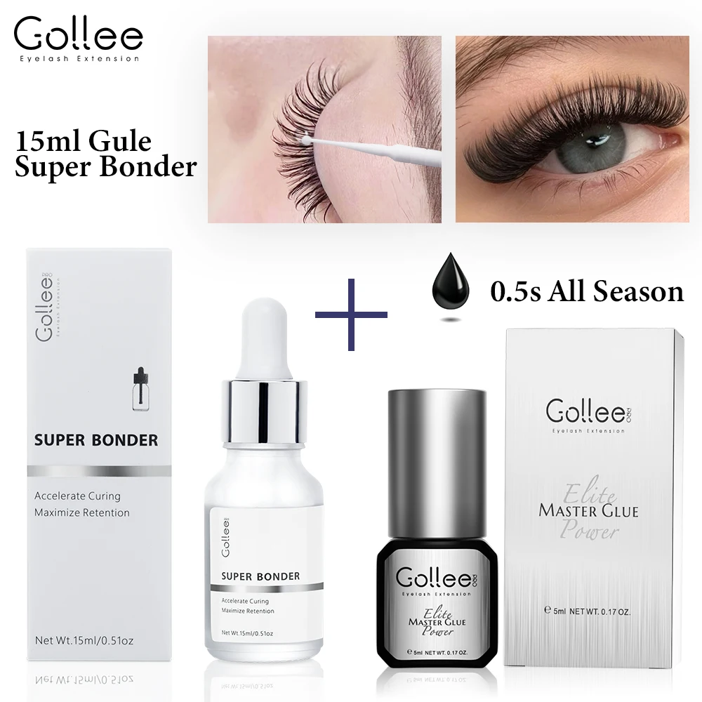 Gollee Lash Sealant Wimpernverlängerung 0,5 s Schnell trocknender Super Bonder hilft bei starker Kleberbindung besser mit Wimpernverlängerung. Kleber-Make-up Image