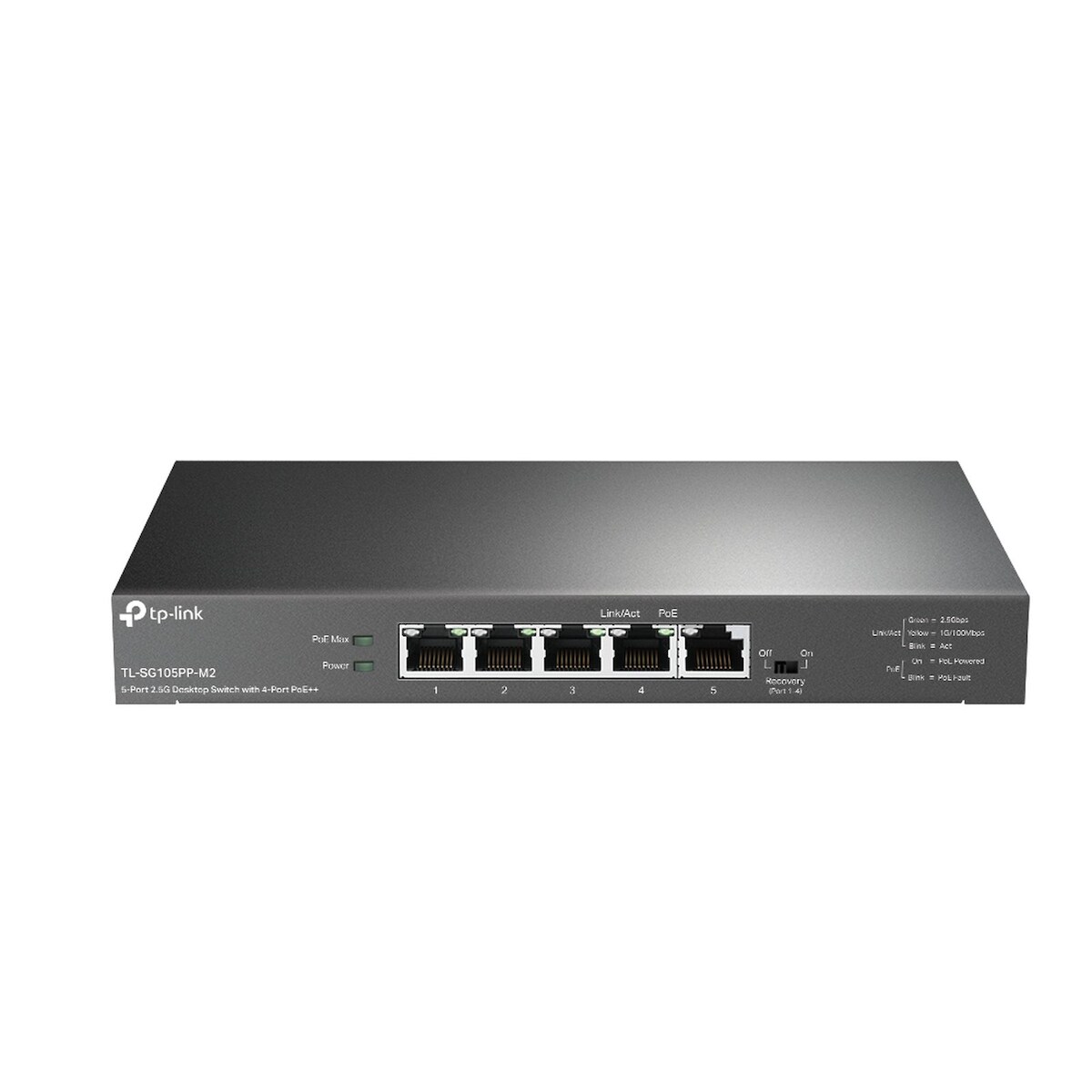 TP-LINK 5-Port 2.5G Desktop Switch with 4-Port PoE++ (SG105PP-M2) Image