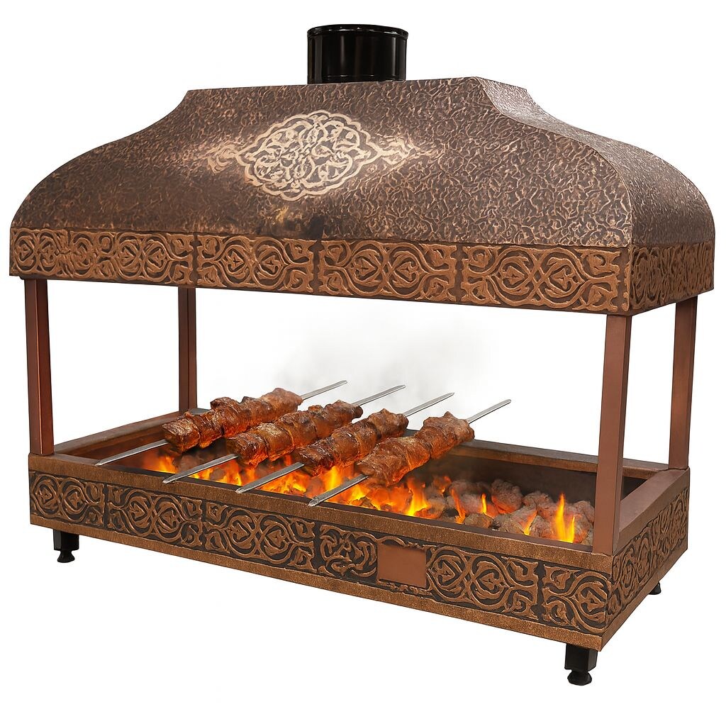 Trento Holzkohle Kupfergrill - 1500mm - mit Glas - Outdoor Grill - Premium Grill Image