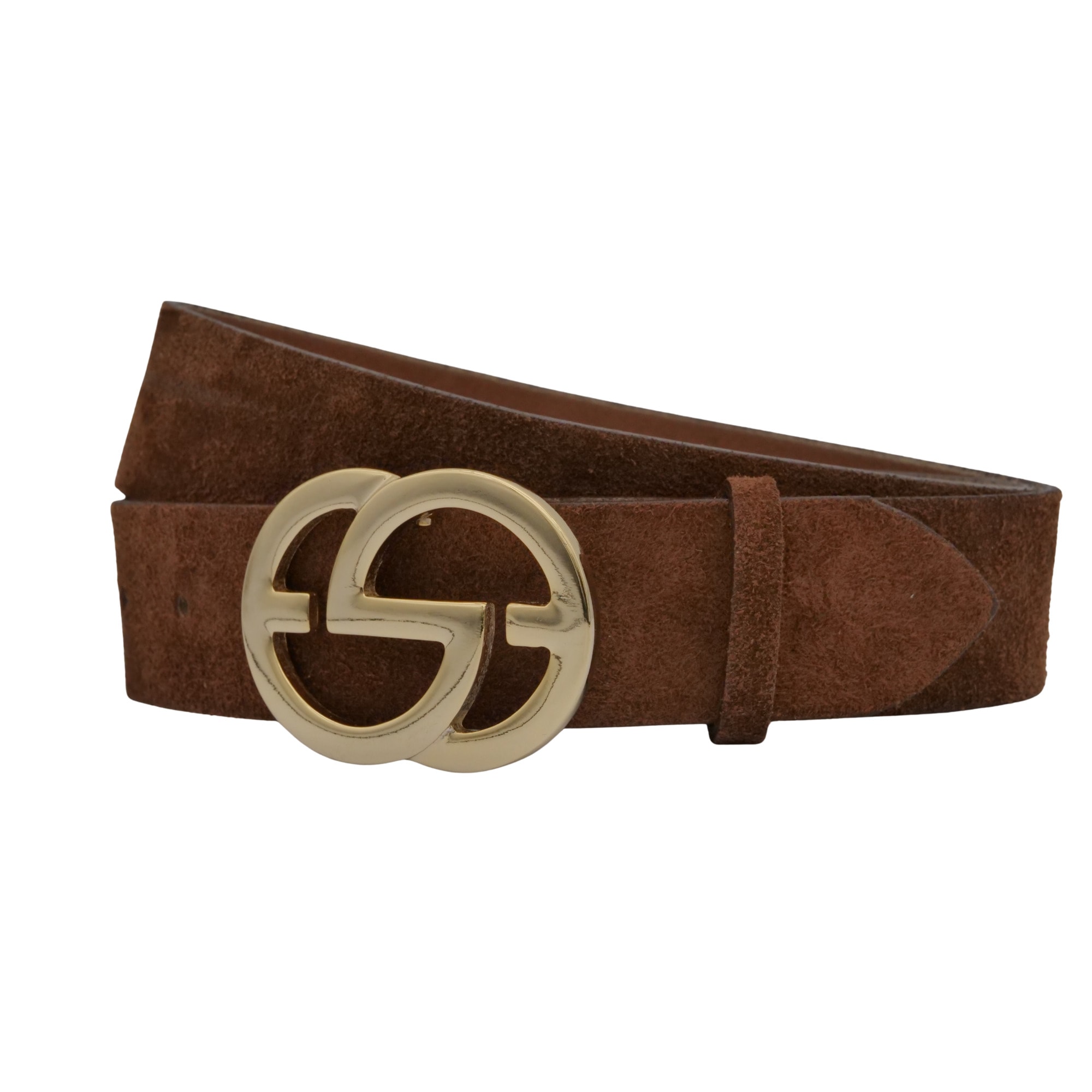 Ledergürtel ANNAMATONI "AnnaMatoni Damen Ledergürtel in hochwertigem Velour Leder 4cm", Damen, Gr. TW115 - 130cm Gesamtlänge, braun 650, 100% Leder, Gürtel Ledergürtel Image