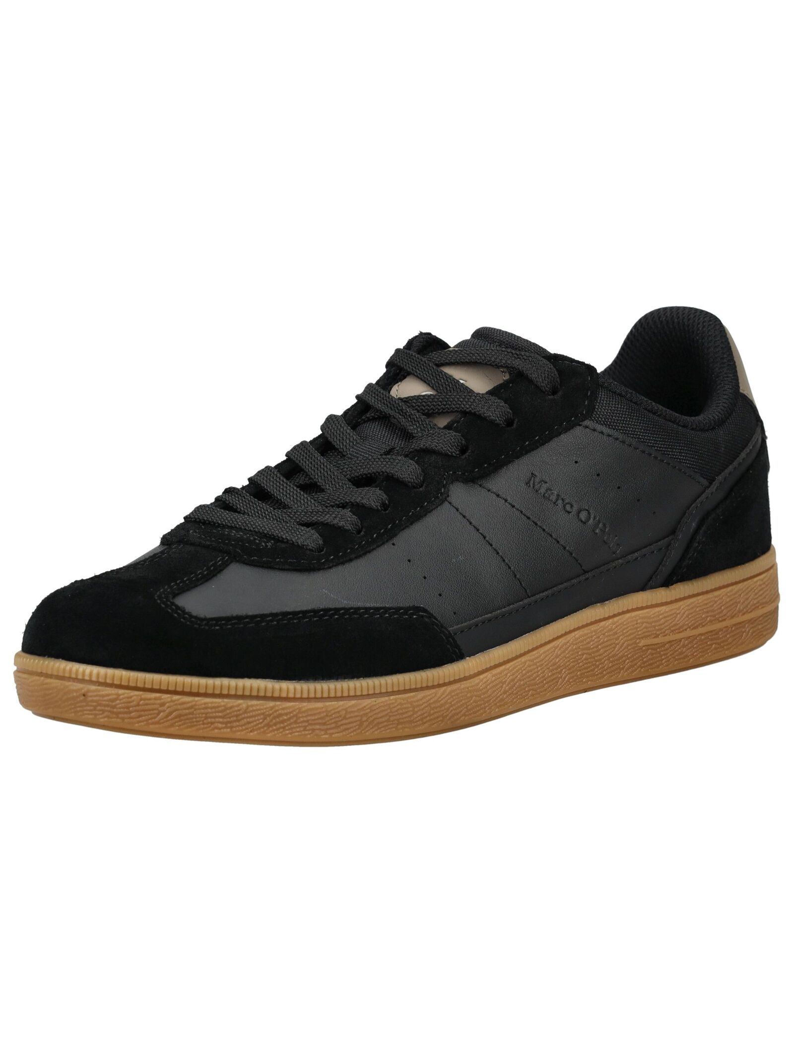 Sneaker MARC O'POLO "Marc O'Polo Sneaker Leder", Herren, Gr. 43, schwarz, braun, Leder, Schuhe Sneaker