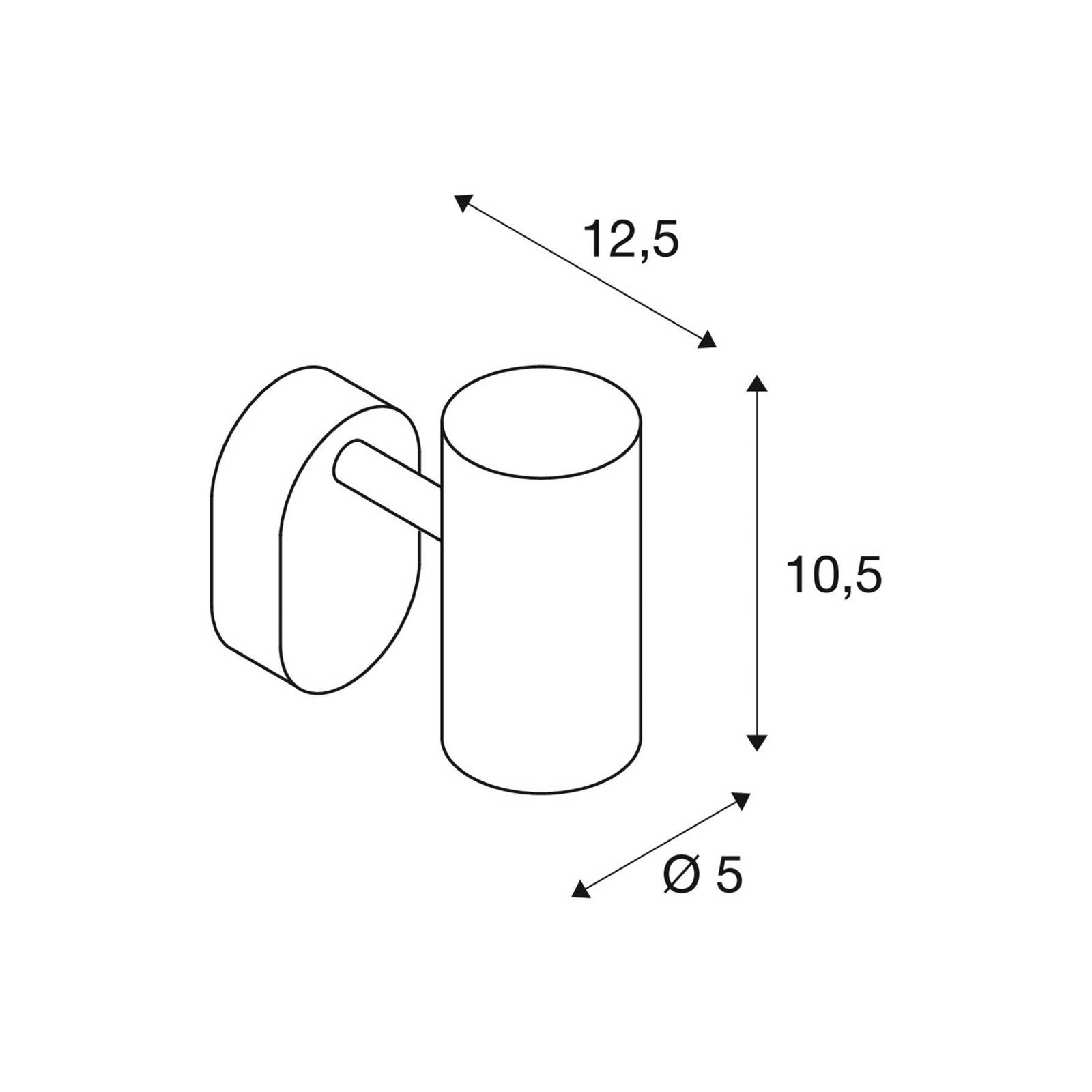 SLV LED-Wandstrahler Noblo, 2.700 K, schwarz, 13 cm Metall dimmbar, schwarz, für Wohn- / Esszimmer, Aluminium, Modern, LED Deckenlampe