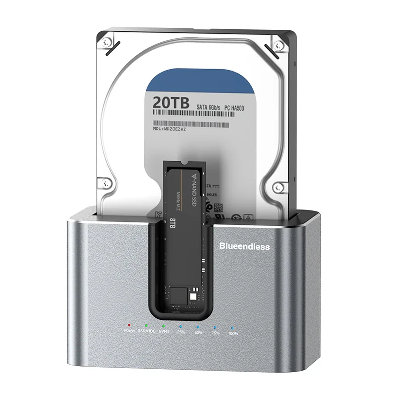 Boîtier de disque SSD double baie, Station d