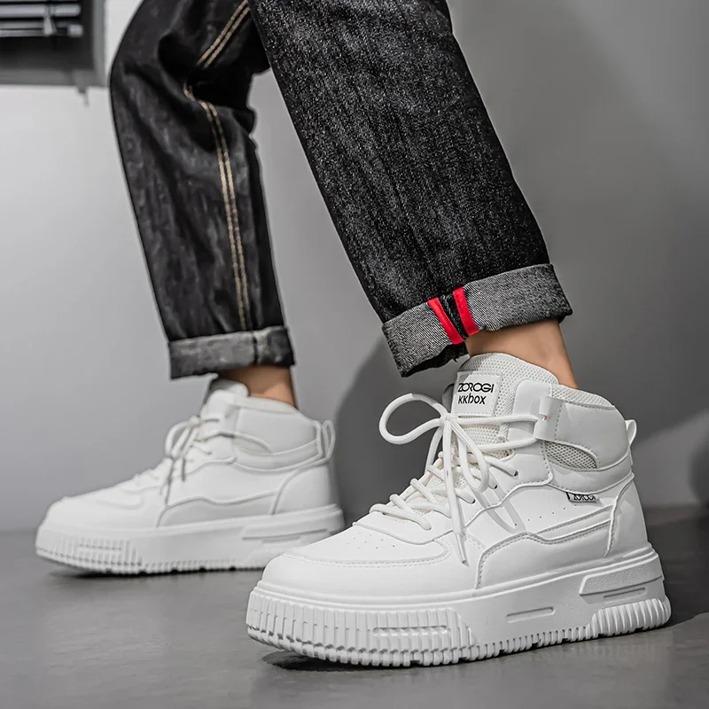 Neue Mode Casual Turnschuhe Skateboard Schuhe Student Stiefel Männer und Frauen Trend Tragen Beständig Zwei-farbe Paare High Top