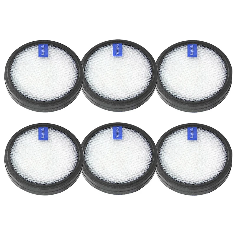 6 Stück waschbarer Filter für PRETTYCARE W200 W300 W400 Staubsauger Ersatz Akku-Staubsauger Ersatzzubehör Image