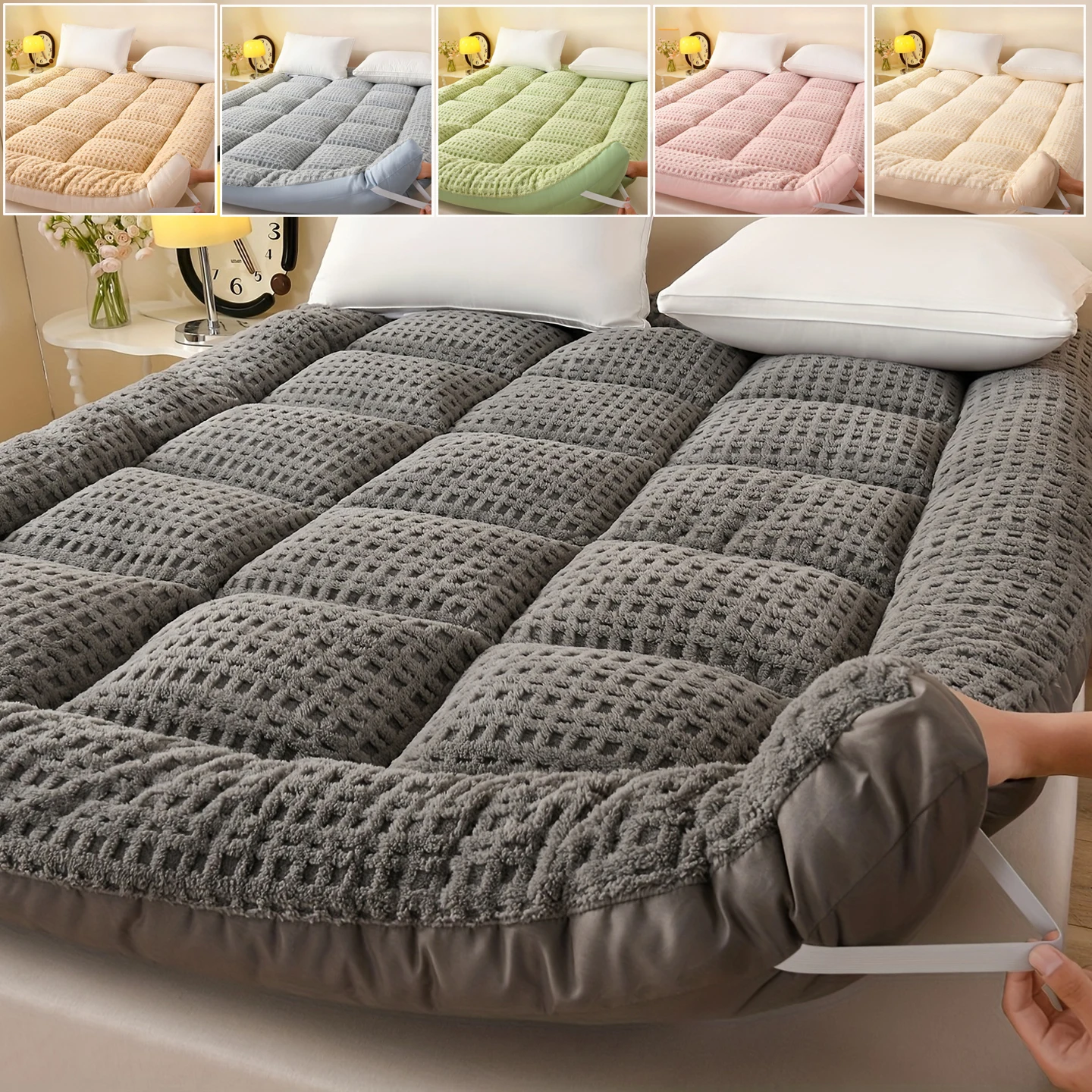 1 STÜCK Tragbare Bettwäsche Eine weiche Matratze, bequem für Herbst und Winter, z. B. Studentenwohnheime und einzelne Schlafsäle 12. discussion Image