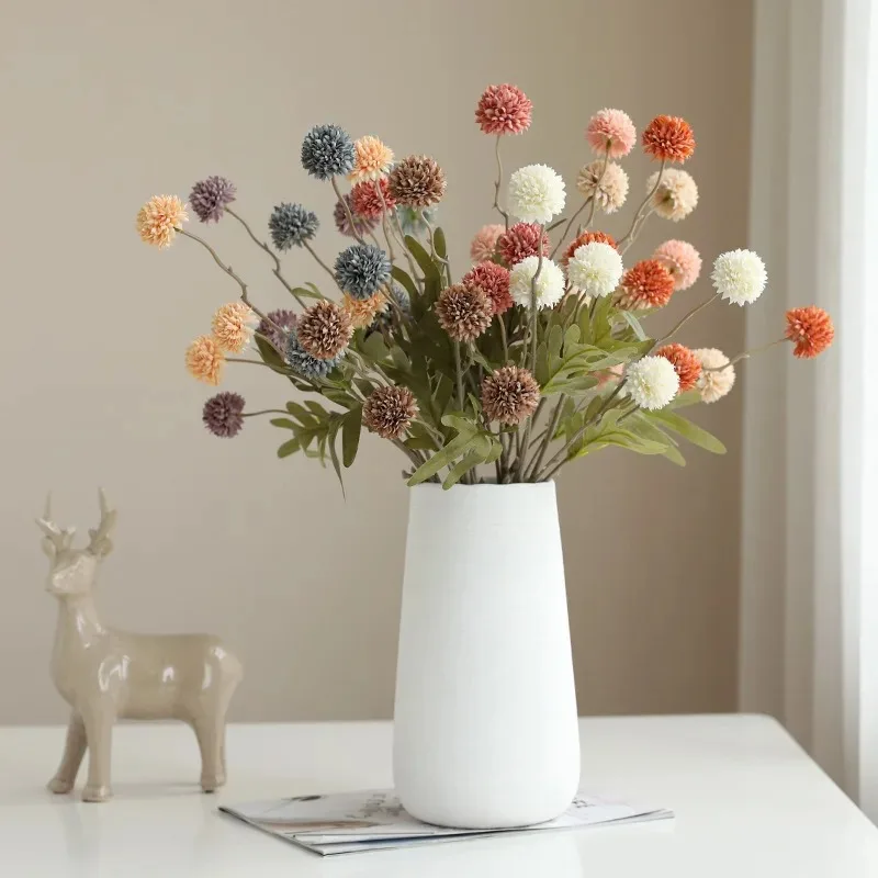 5 teste di tarassaco fiori artificiali bouquet 51 cm fiori finti decorazioni per la casa giardino decorazione di nozze tavolo esterno vaso ornamento