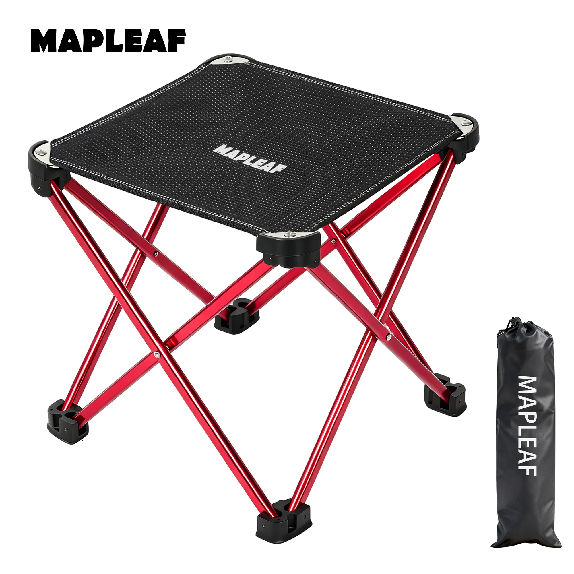MAPLEAF Tragbarer Klapphocker, Camping, Outdoor, Wandern, ultraleichter Fußhocker, Picknick, Angelsitz, Werkzeuge, Reisen, faltbarer Stuhl
