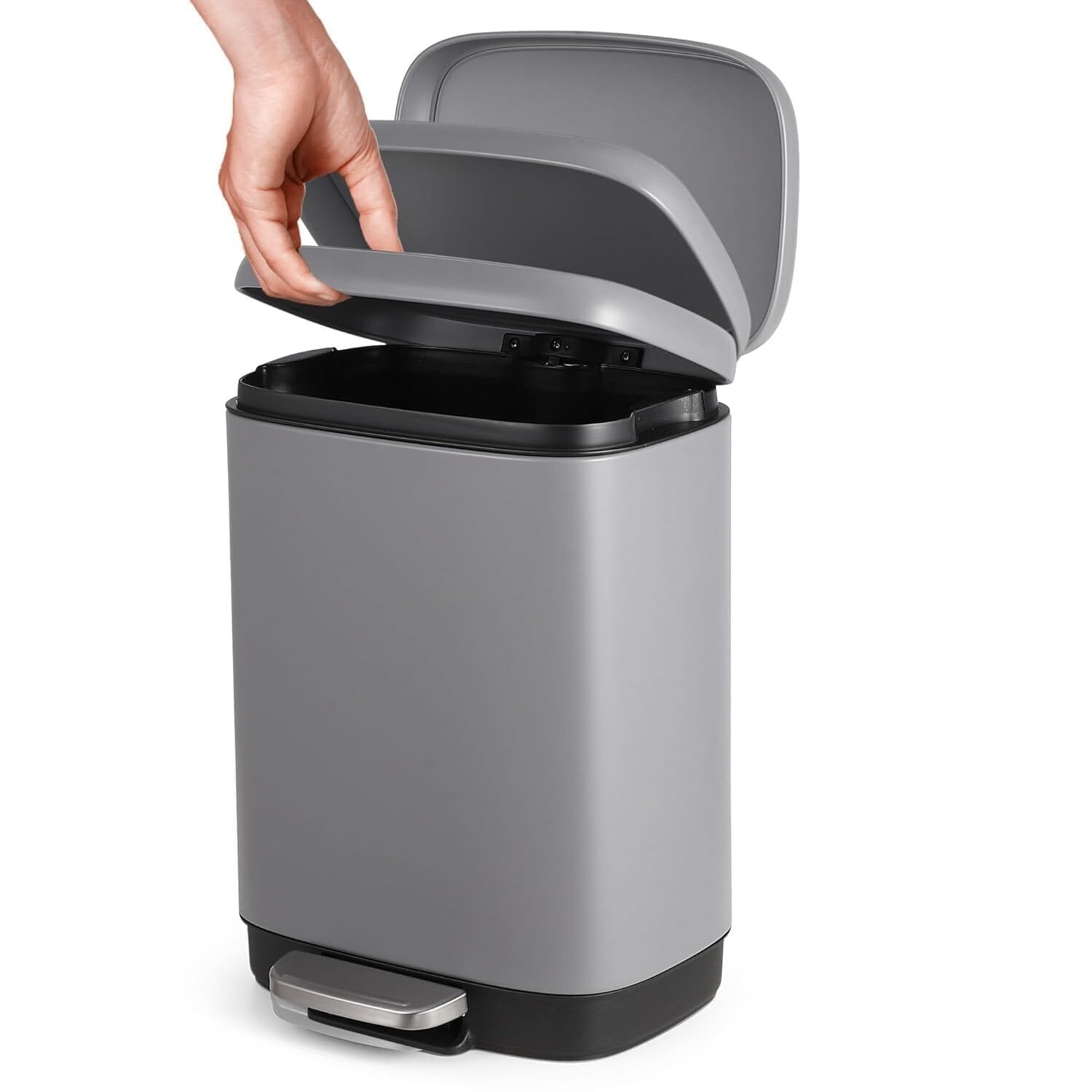 12L Kitchen Trash Can with Lid with Automatic Soft Close