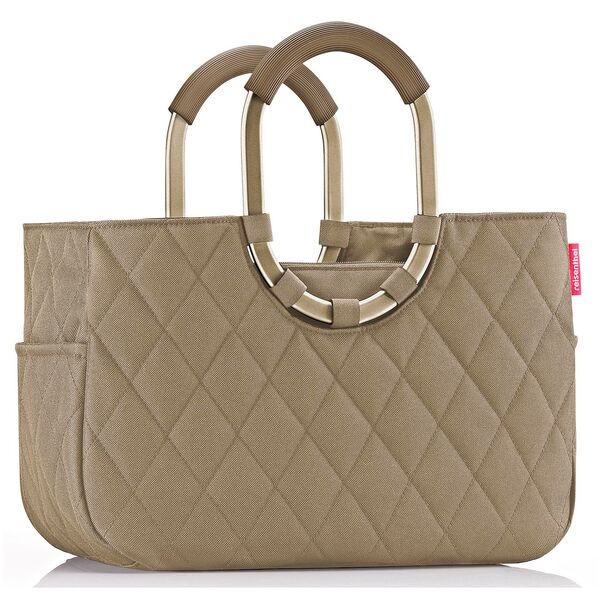 Reisenthel Einkaufskorb loopshopper M frame rhombus olive, 40x26x20 cm Image