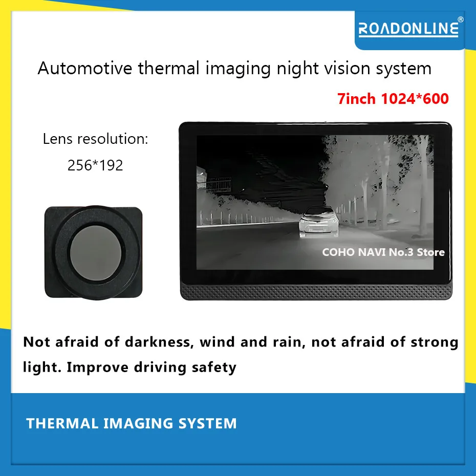 Nachtsichtsystem für die Wärmebildkamera für die Automobilindustrie. Wärmesensorobjektiv. Wärmeerkennung. Nachtsicht. Wärmebildobjektiv Image