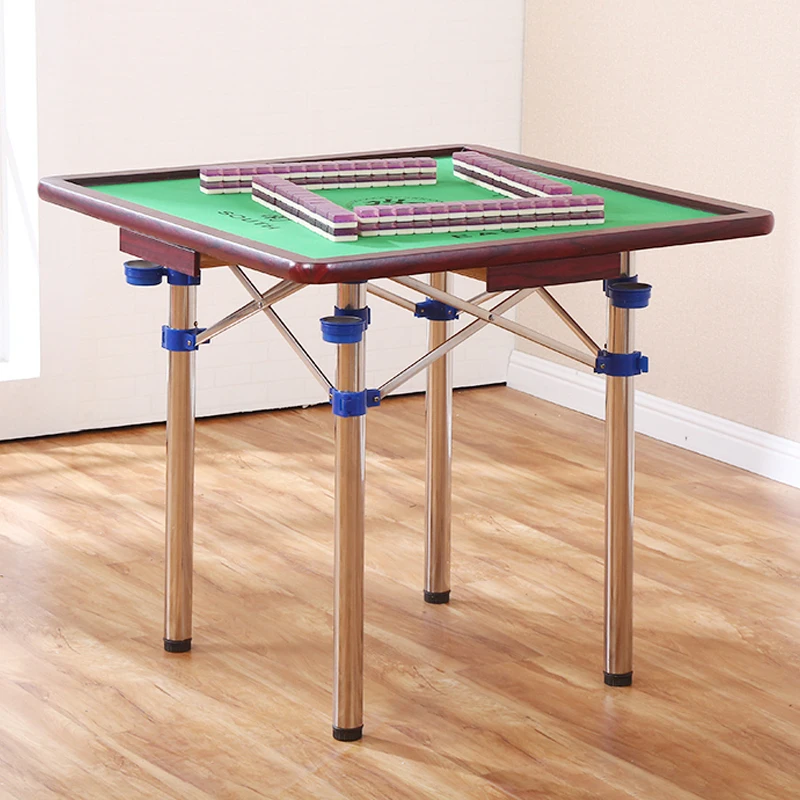 Klappbarer Mahjong-Tisch für Zuhause, multifunktional, tragbar, Pokerschreibtisch, Esstisch, Spieltisch mit doppeltem Verwendungszweck, leicht Image