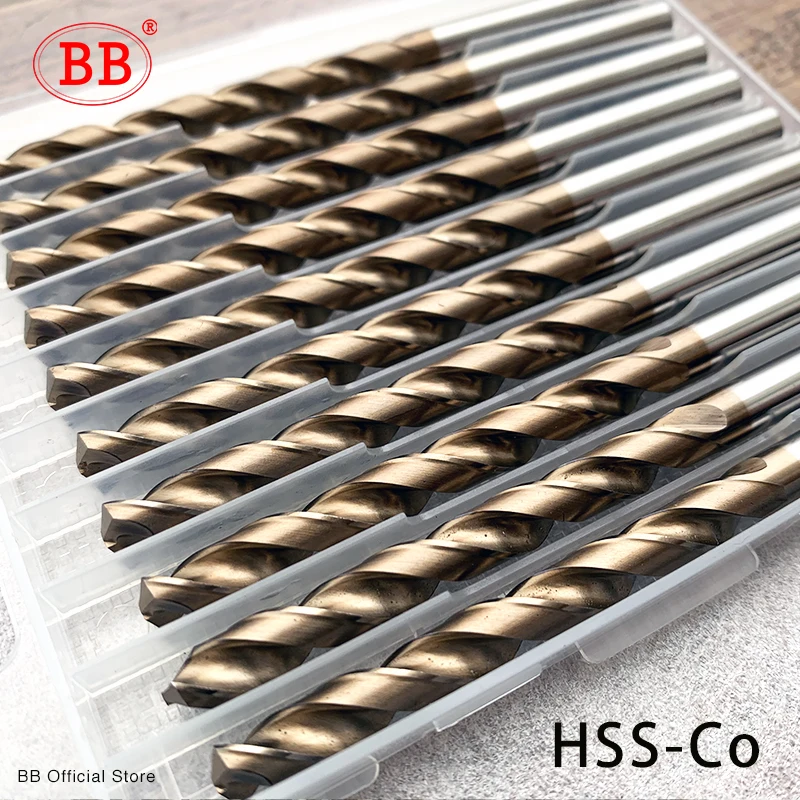 BB Kobalt Spiralbohrer M35 EX HSSCO HSSE Metall Aluminium Kupfer Edelstahl Holz Lochwerkzeug Titan 1mm-13mm Set 5/10Stk Image