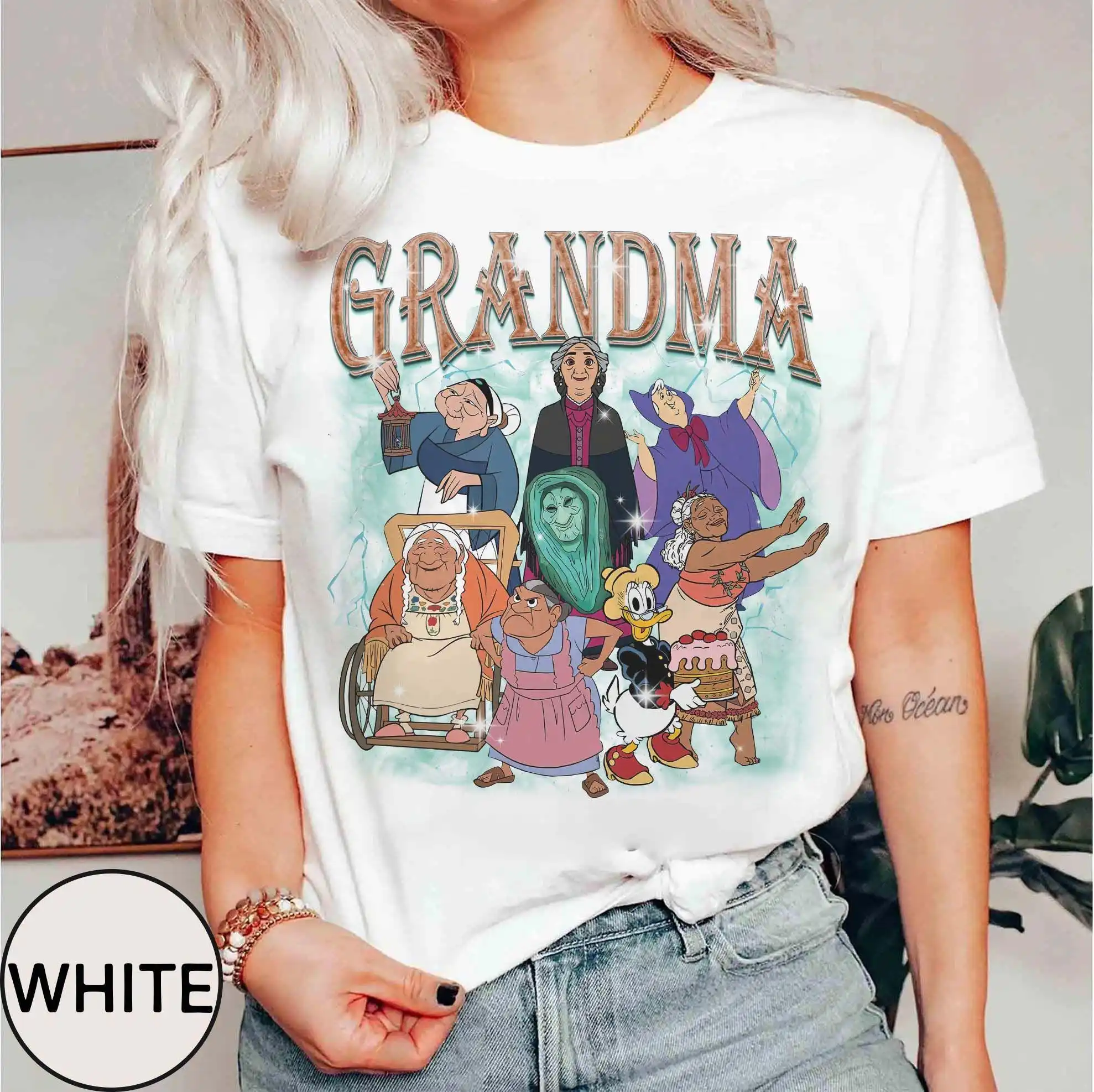 T-shirt Disney grand-mère Fa Tara Coco Alma, t-shirt Cool Grandmas Club, chemise rétro fée marraine, cadeau de fête des mères
