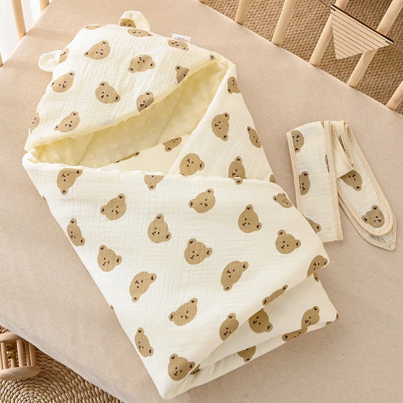 Neue weiche florale Baumwolldecke für Lieferraum, Neugeborene, Babydecke, Babybedarf, Frühling und Herbst, dünn, warm, gemütlich, Kinderzimmerdecke Image