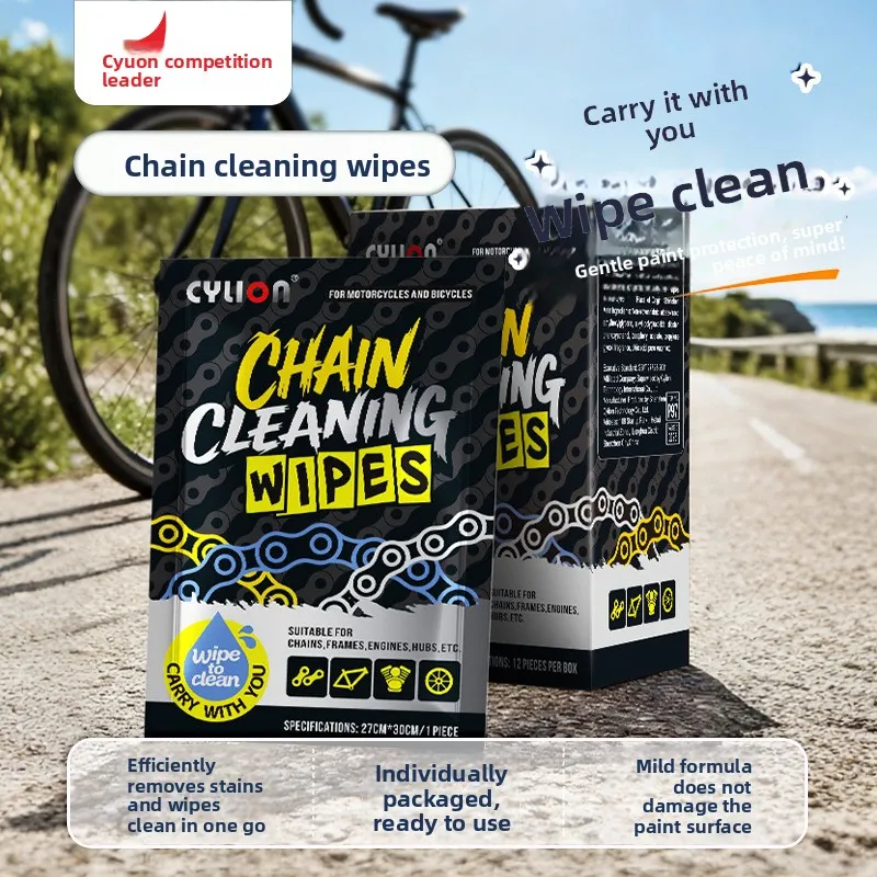 Fahrradkette, effiziente Reinigungstücher, Mountainbike, Rennrad, tragbare Wartungswerkzeuge, Fahrradausrüstung, Ersatzteile Image