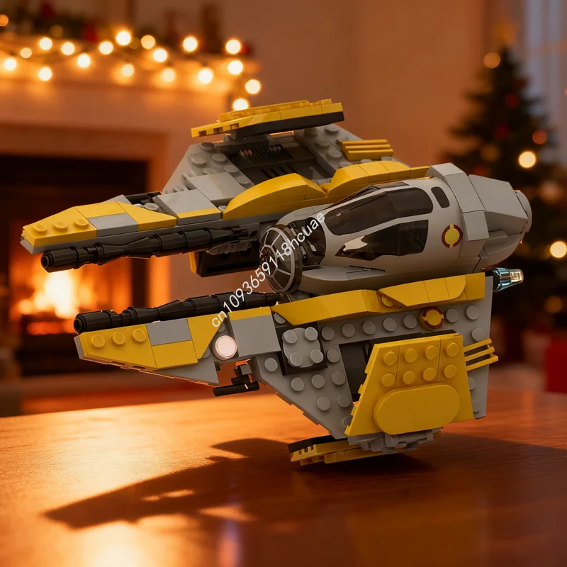 258 stücke MOC Anakin S Eta 2 Actis Klasse J Di Star Schlacht Modell Bausteine DIY Idee Weihnachten Geschenke Bildung spielzeug Ziegel Kinder Image