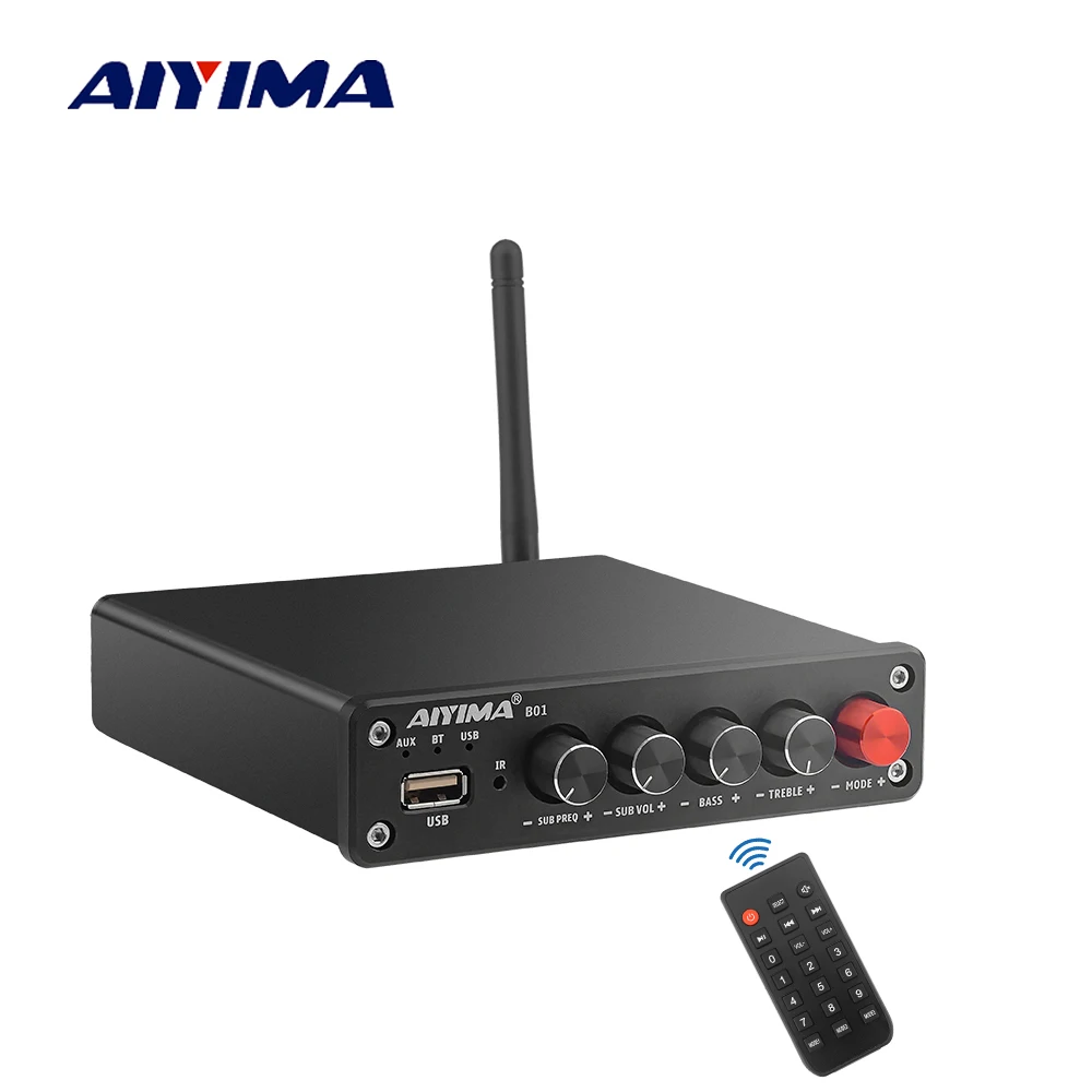 AIYIMA Audio B01 Bluetooth TPA3116D2 Subwoofer Verstärker 100W HiFi Stereo Digital 2,1 Klasse D Amp Bass Höhen Für Heimkino Image