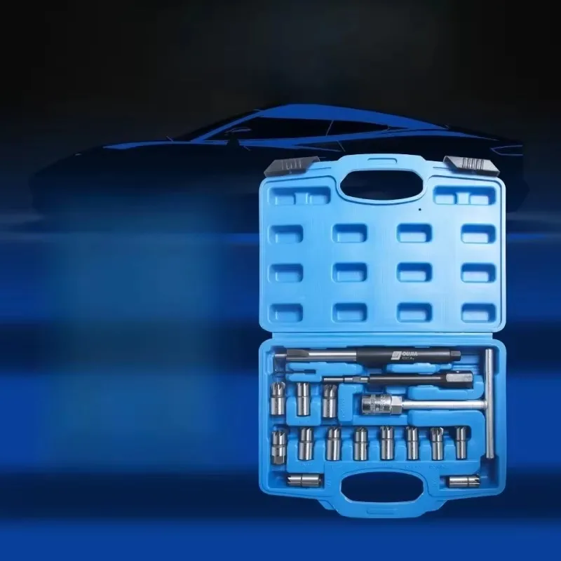 Pour Kit propre outil de réparation automobile accessoires automobiles universel voiture Diesel injecteur siège coupe ensemble buse d