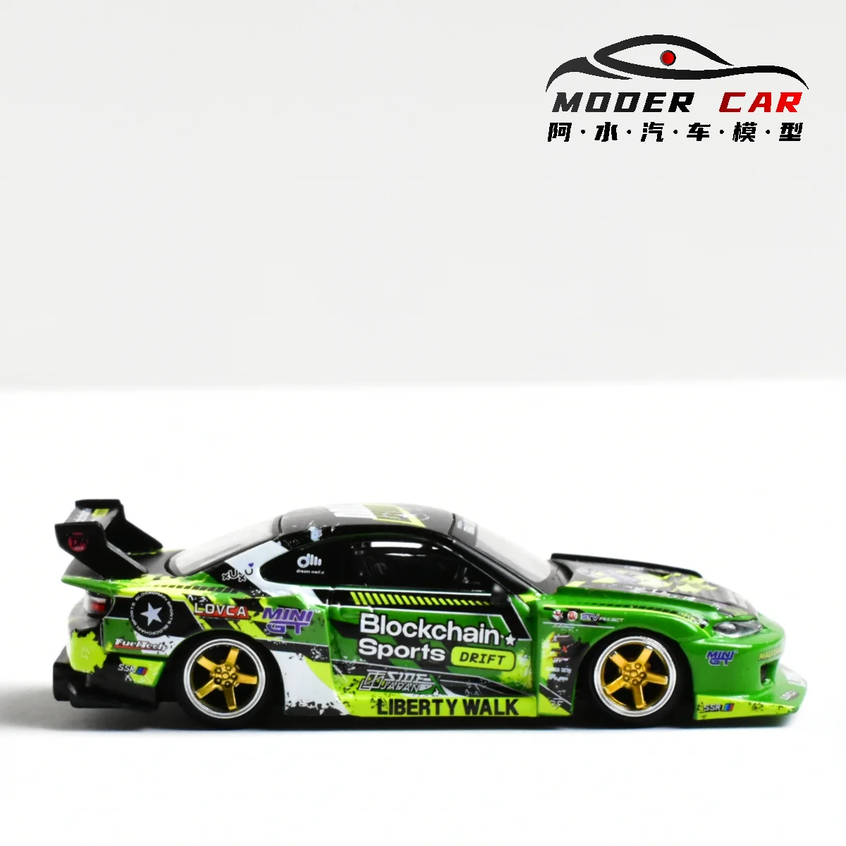 MINIGT TSM 1:64 Display 823 S15 SILVIA Hobby-Druckguss-Modellauto für Erwachsene