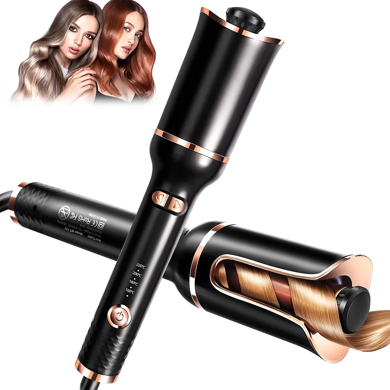 Automatische Haar Curler Rotierenden Keramik Curling Eisen Zange Wellen Curling Zauberstab Haar Waver Styler Werkzeuge Auto Haar Crimper Image