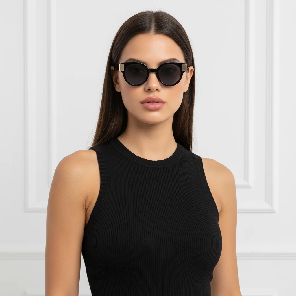 Statement-Sonnenbrille mit dickem Rahmen für Damen, stilvolles, übergroßes, quadratisches Design, schicke Anti-UV-Brille Image