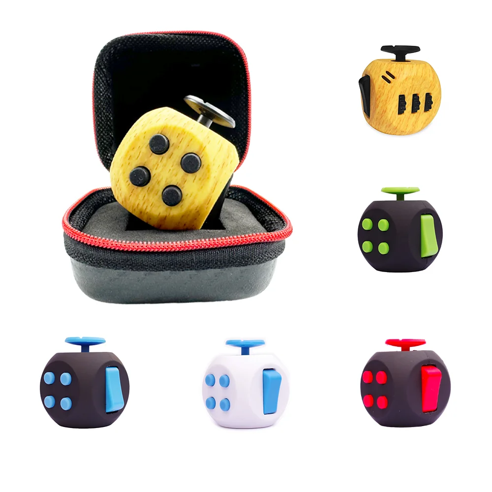 Giocattolo Fidget Cube, giocattoli Fidgeting EDC Giocattoli antistress, giocattolo sensoriale antistress per ansia per adulti Bambini Autismo ADHD 6 lati