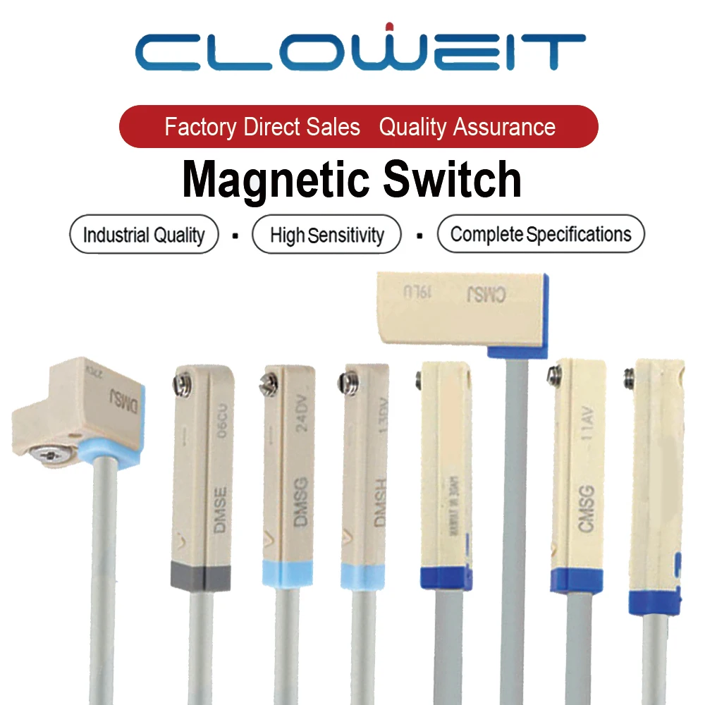 Cloweit 2-DRAHT NPN PNP Magnetische Nähe Reed Schalter Pneumatische Zylinder Sensor CMSG DMSE DMSH CMSJ Image