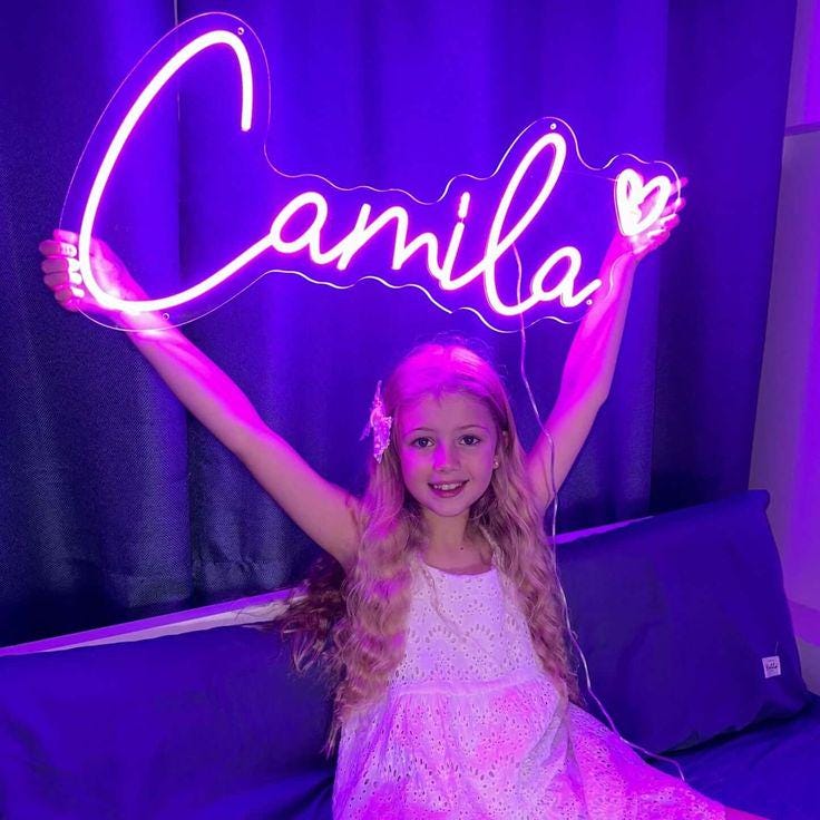Insegna al neon personalizzata / Decorazioni per camerette / Insegna al neon con nome / Insegna al neon / Insegne al neon con luce LED / Insegna al ne