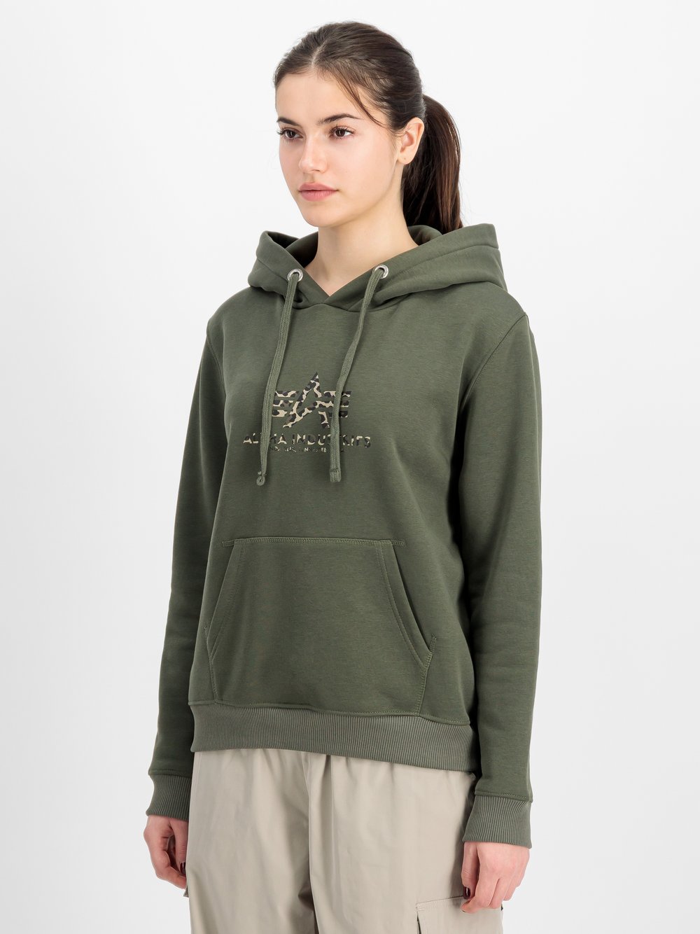 Alpha Industries Kapuzensweatshirt Damen oliv, S Image