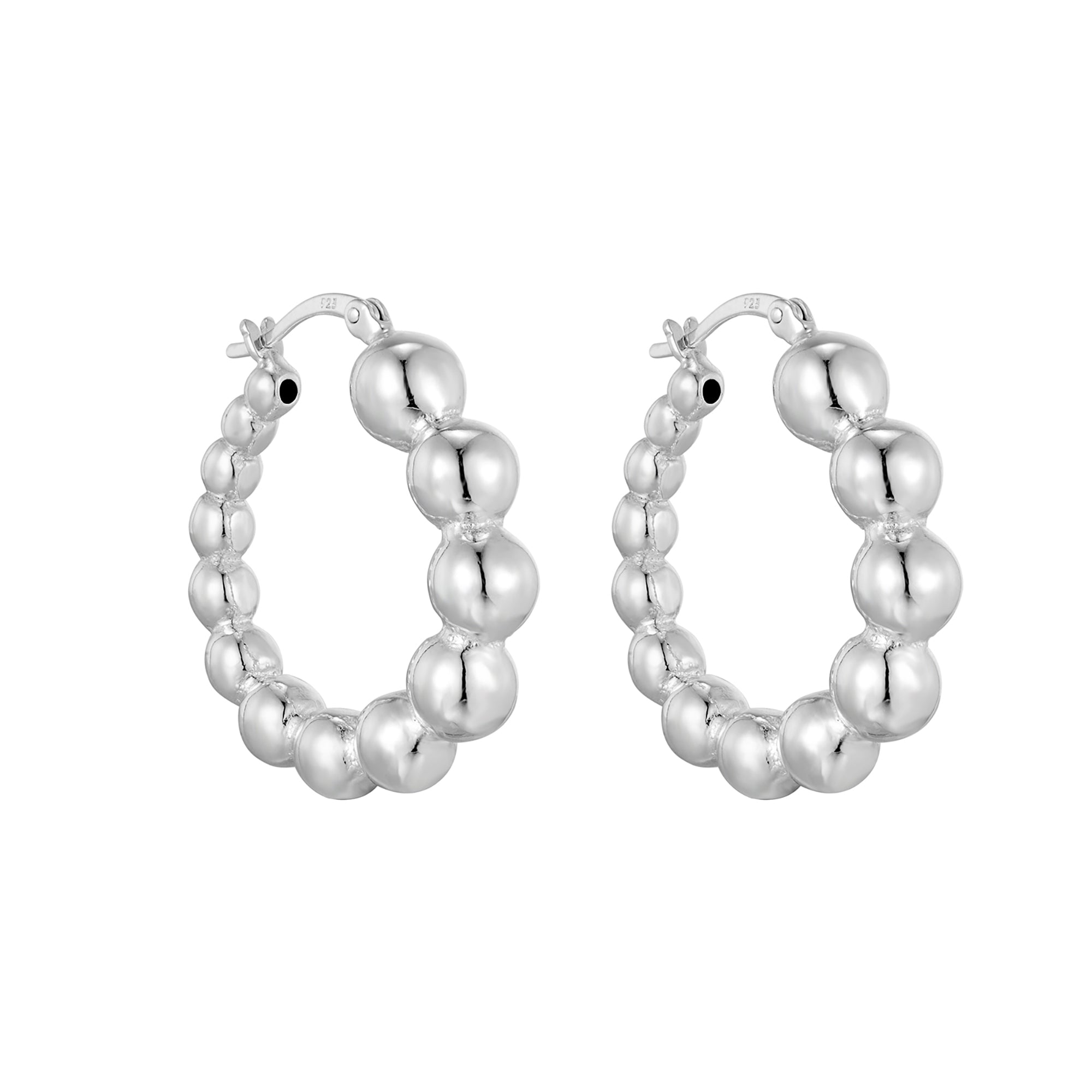 Seol+gold Womens Sterling Silver Ball Creole Hoops - One Size | Seol+gold Sale | Discount Designer Brands