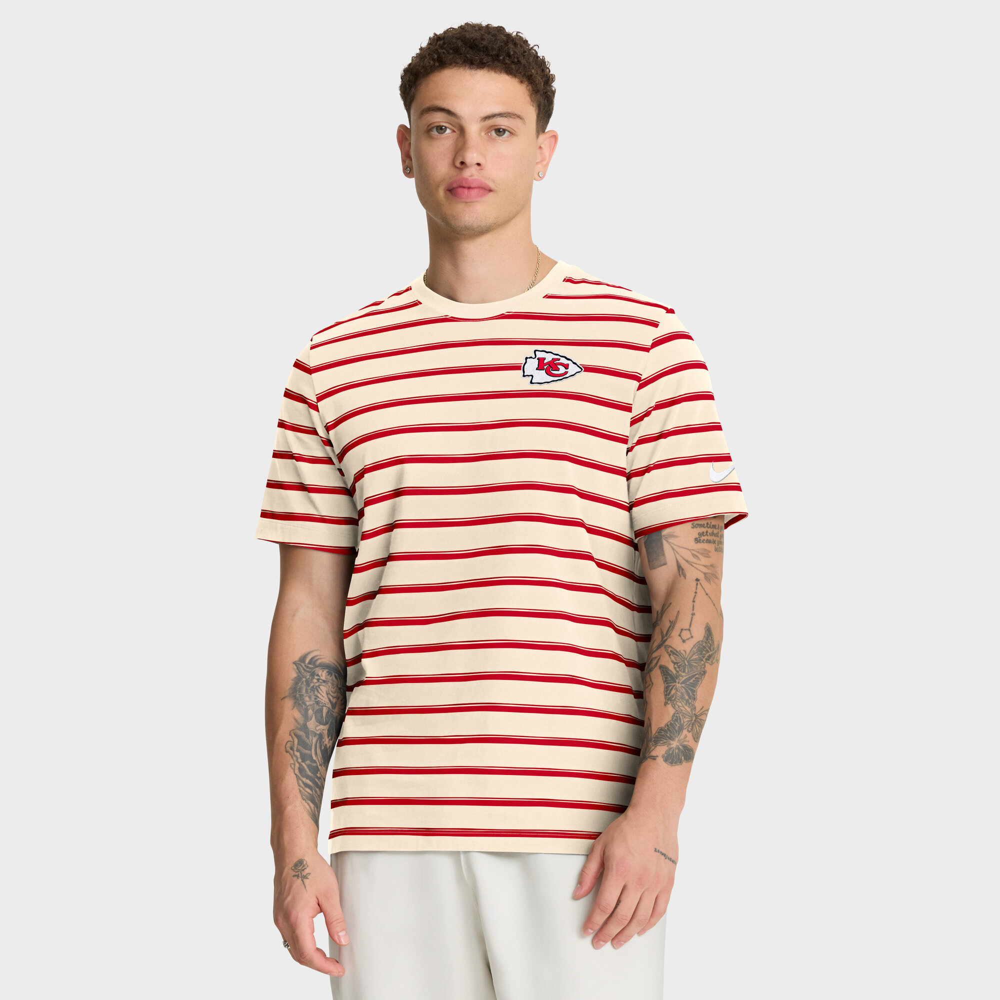 Kansas City Chiefs Nike Rewind SS Club Streifen-T-Shirt Image