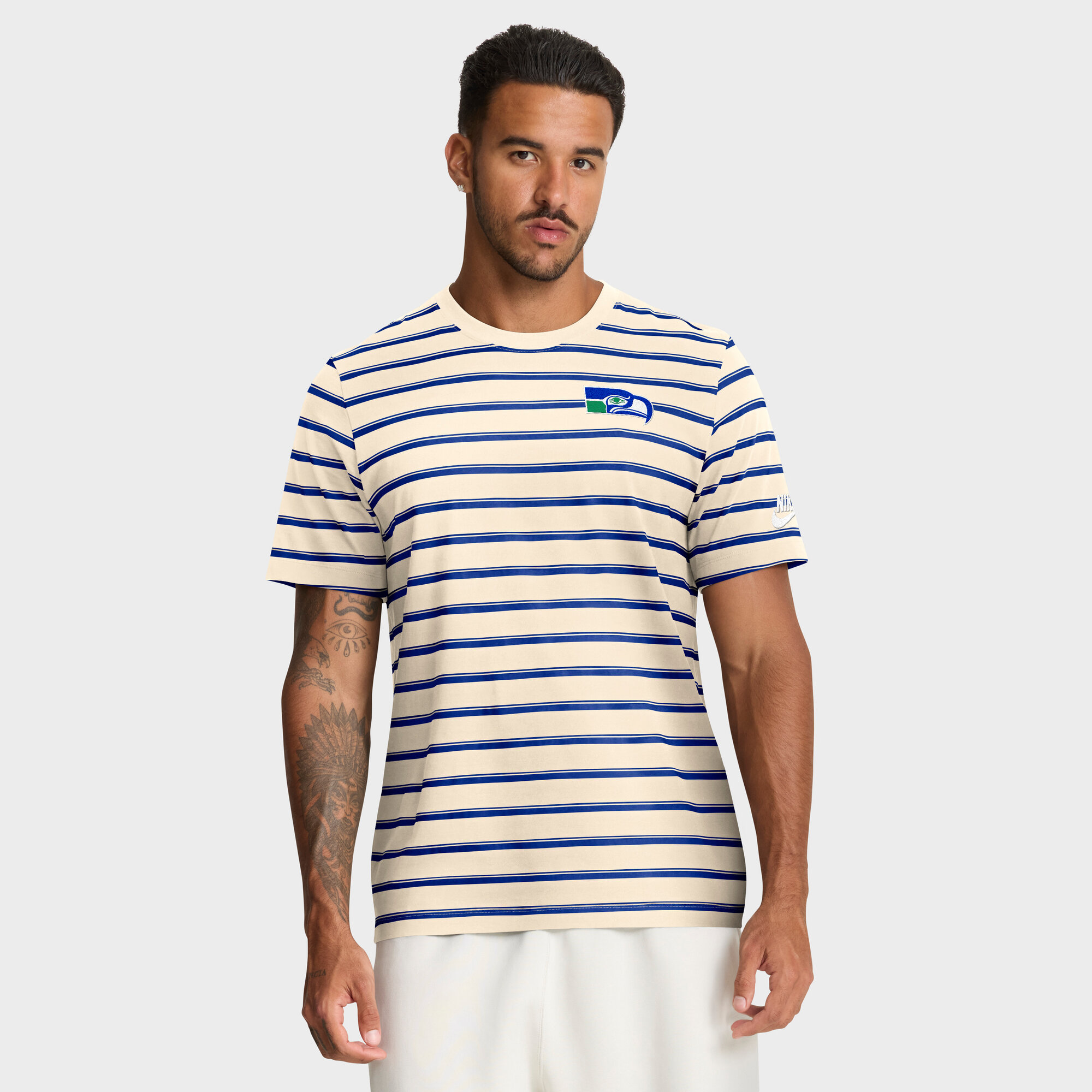 Seattle Seahawks Nike Rewind SS Club Streifen-T-Shirt Image