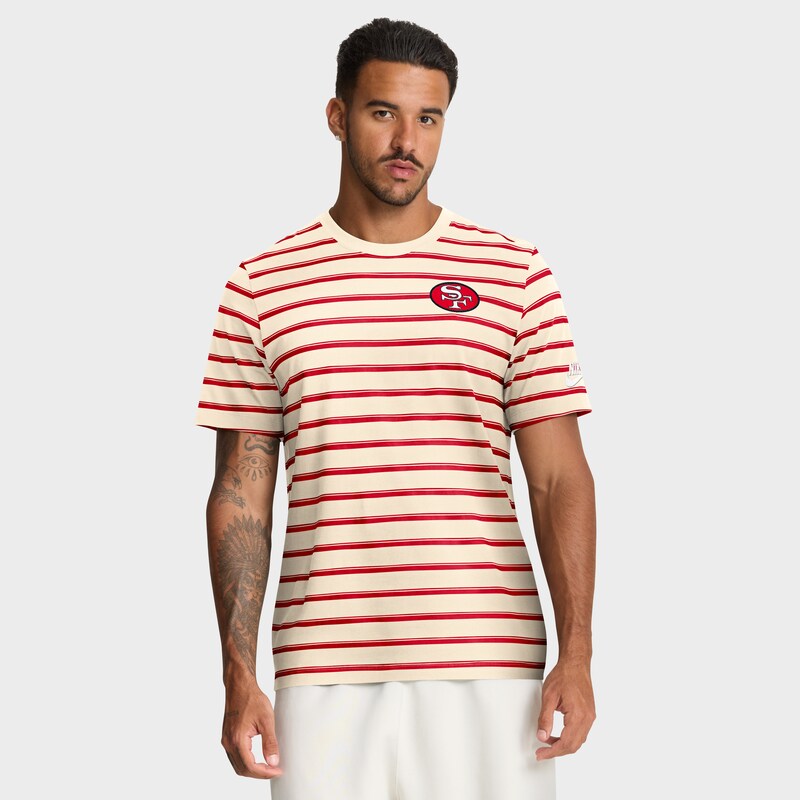 San Francisco 49ers Nike Rewind SS Club Streifen-T-Shirt Image