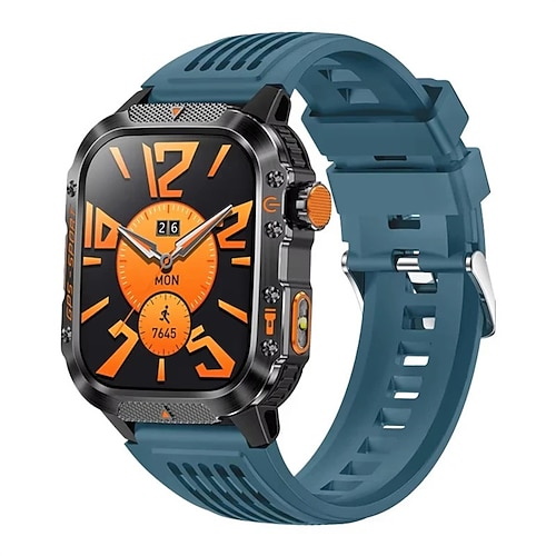 ht36 orologio intelligente da uomo con GPS integrato, bussola, altimetro, impermeabile 5 atm, frequenza cardiaca, chiamata wireless, smartwatch sportivo AMOLED HD