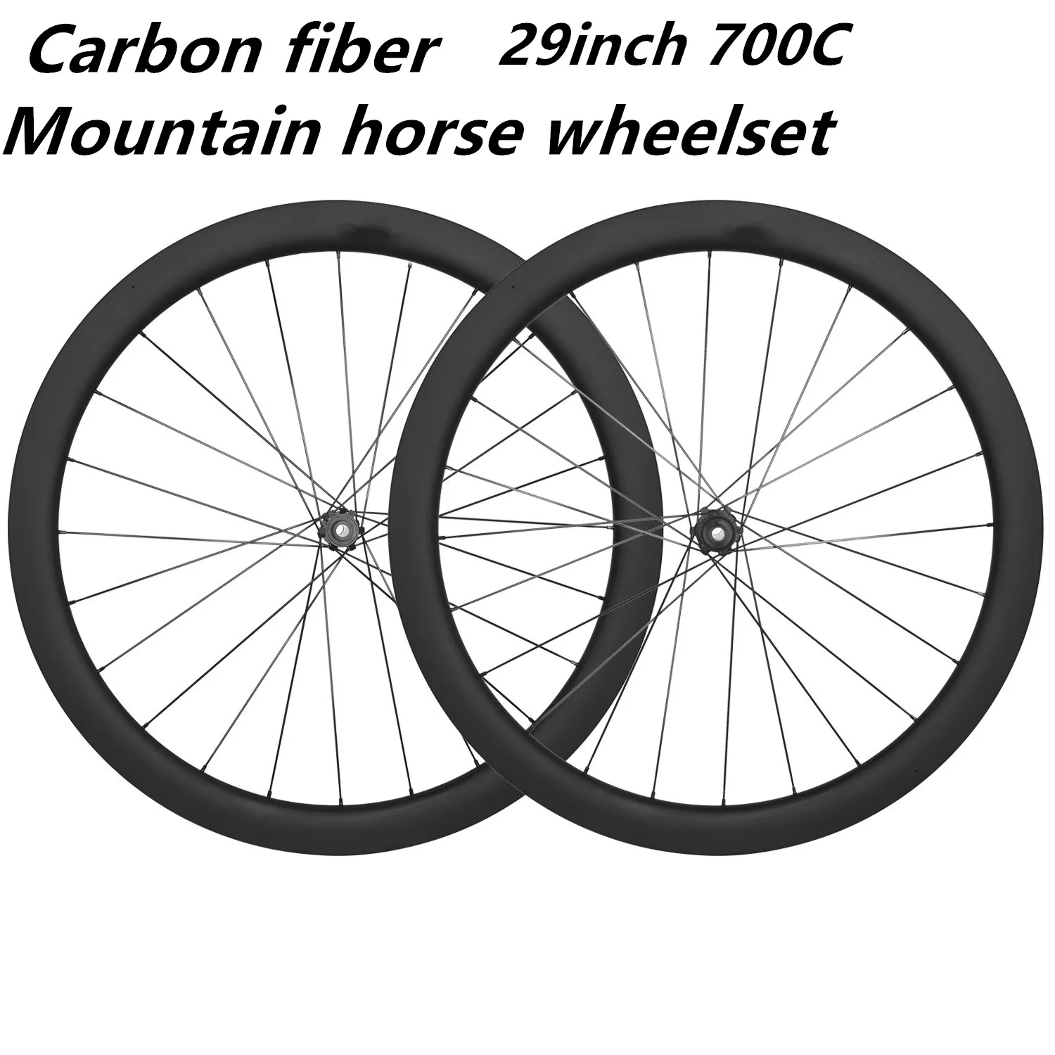 700c/29-zoll MTB Carbon faser Kies Rujixu berg pferd laufradsatz Mtb räder carbon faser rohr HUB fahrrad scheibenbremse rad Image