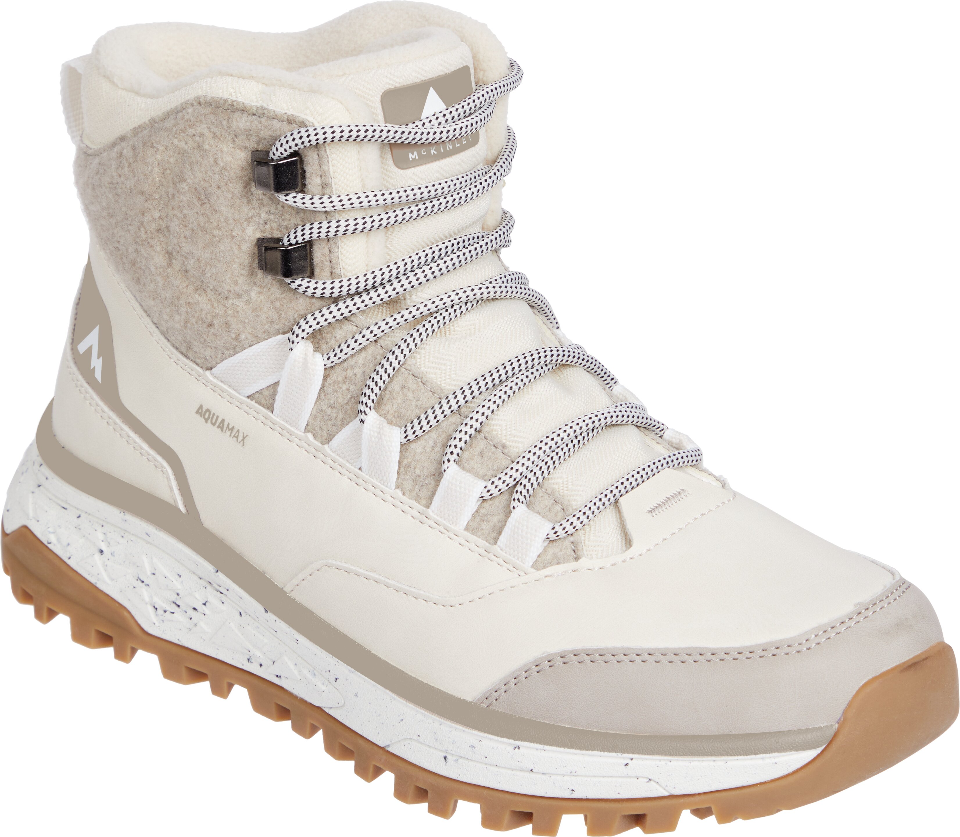 Winterstiefel MCKINLEY "DA.-APRÈS-SCHUH RANGER MID AQX W", Damen, Gr. 36, beige, braun smoke, bl, Synthetik, Schuhe Winterstiefel, Winterschuhe, Winterboots, Snowboots, wasserdicht