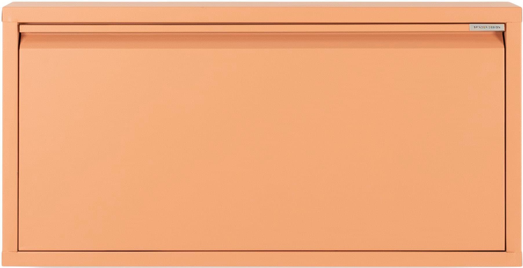 Schuhschrank SPINDER DESIGN, orange (clay terra), B:75cm H:37,5cm T:13cm, Metall, Schränke, Schuhschrank, Metall, Breite 75 cm, Tiefe 12,5 cm