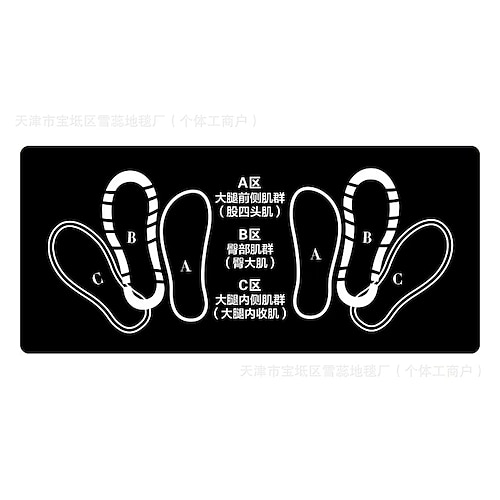 Läufermatte, Gesäßmuskeltrainingsmatte, Kniebeugenmatte, Kettlebell-Gewichtheben-Antirutschmatte für das Heim-Fitnessstudio Image