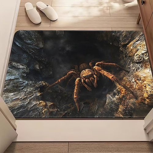 3D-Optische Illusion Fußmatte Visuelle Falle Fußmatte Rutschfest Wasserabsorbierend für Badezimmer Dusche Eingangsbereich Innen Außen Diatomaceous Earth Schnell trocknend Absorbierend 20 x 31 Zoll Image