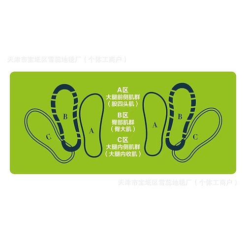 Läufermatte, Gesäßmuskeltrainingsmatte, Kniebeugenmatte, Kettlebell-Gewichtheben-Antirutschmatte für das Heim-Fitnessstudio Image