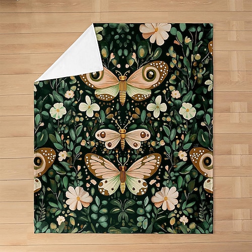 Tapisserie Decke Fleecedecken Schmetterling Ästhetisch Mystiker Sofa Bett Dekorative Decke Warme Decke Film Wohndeko Image